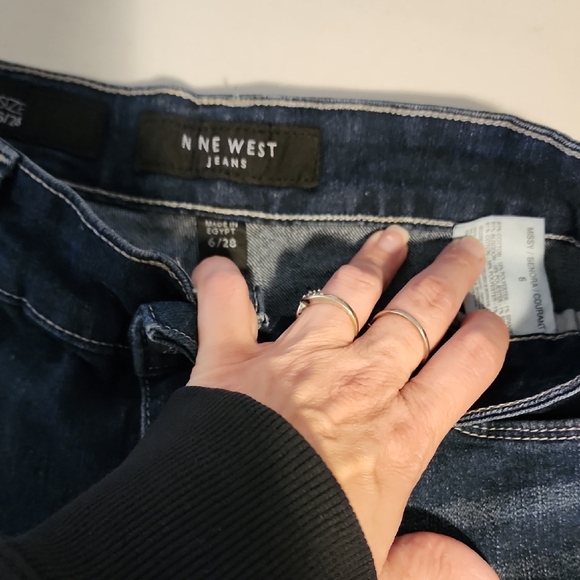 Nine West Blue Jean Shorts with Rolled Cuffs - Picture 2 of 6